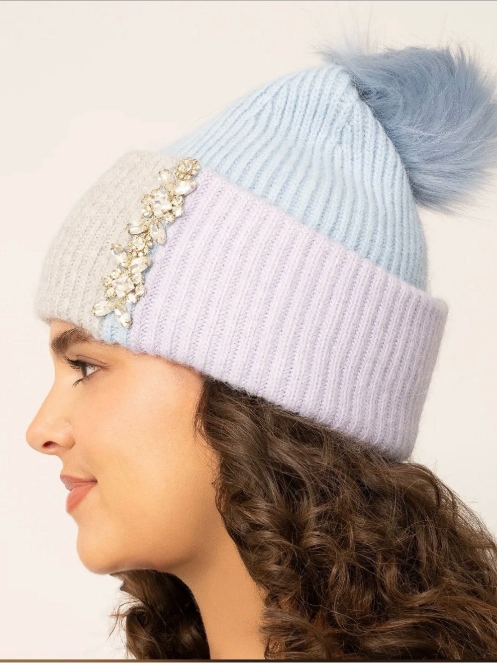 Knit Beanie - Pink Combo